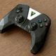 See that little dot above the Nvidia logo in the middle?That’s where the controller’s mic is. (Image: Sam Rutherford/Gizmodo)